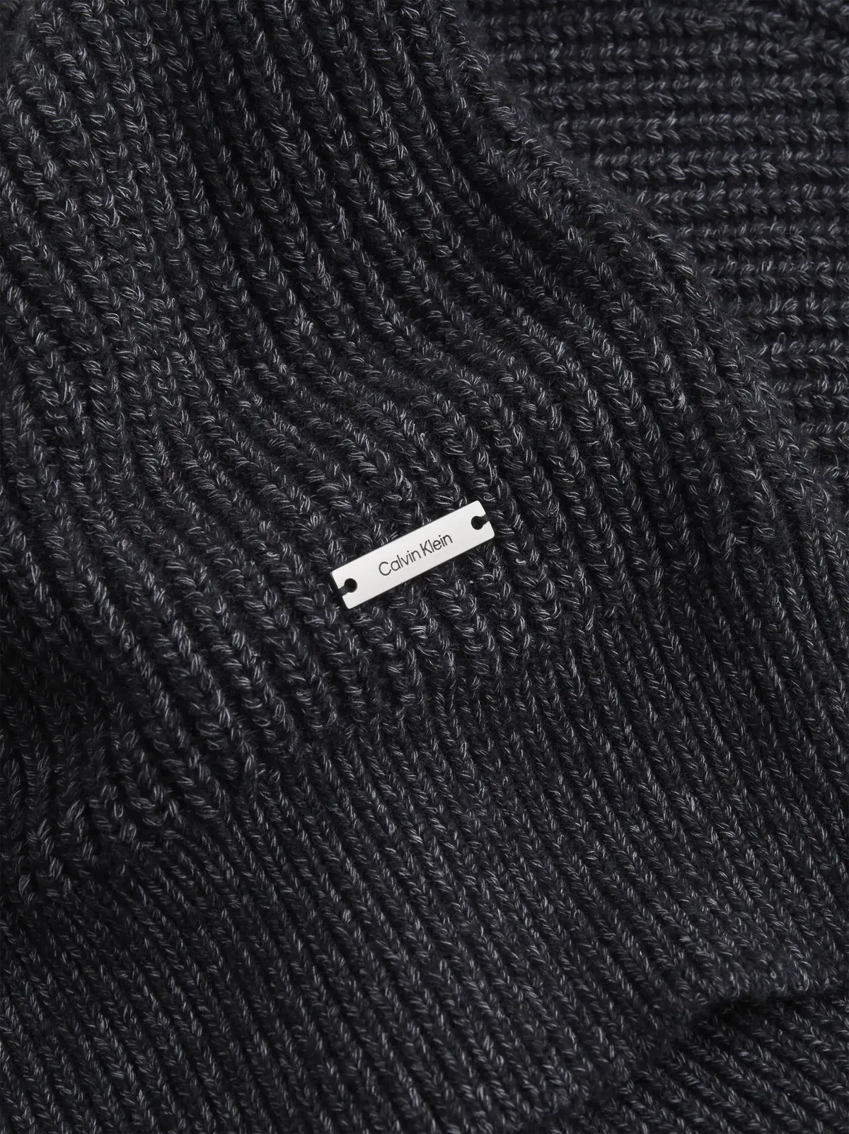 Calvin Klein MOULINE RIB RELAXED, 0GL Gri Kadın T-Shirt & Polo