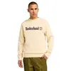 Timberland KENNEBEC RIVER Linear Logo Crew Neck Swe Bej Erkek Sweatshirt & Hoodie