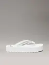 Calvin Klein BEACH SANDAL FLATFOR, 01W Beyaz Kadın Terlik