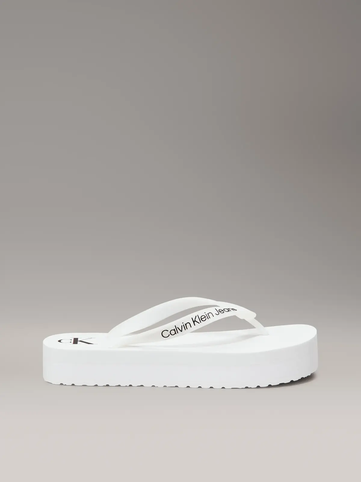 Calvin Klein BEACH SANDAL FLATFOR, 01W Beyaz Kadın Terlik