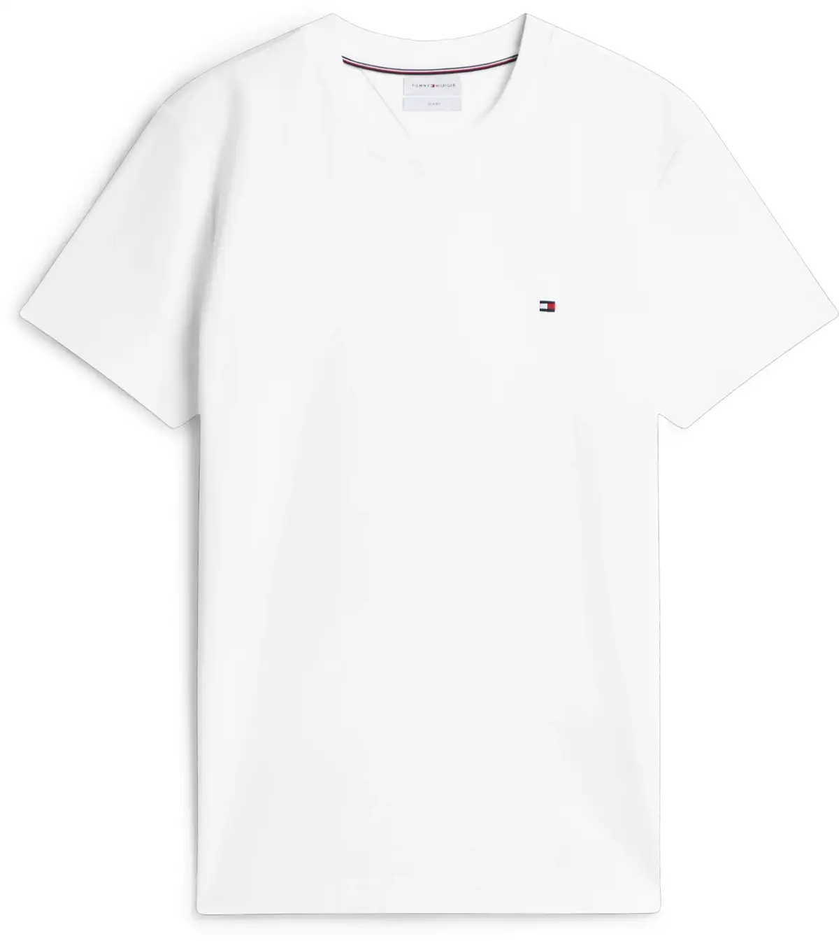 Tommy Hilfiger LUXURY INTERLOCK TEE, YBR Beyaz Erkek T-Shirt & Polo