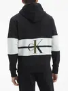 Calvin Klein STRIPE CK COLORBLOCK Erkek Siyah Hoodie