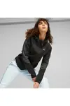 Puma EVOSTRIPE Full-Zip Hoodie Siyah Kadın Fermuarlı Hoodie