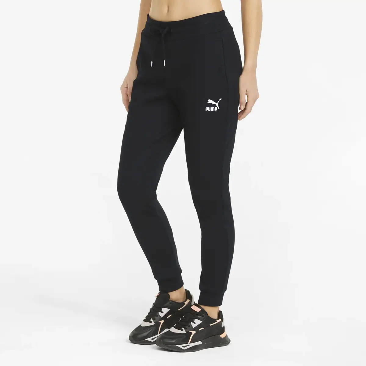 Puma Classics Ribbed Slim Pants Puma Black Siyah Kadın Tayt