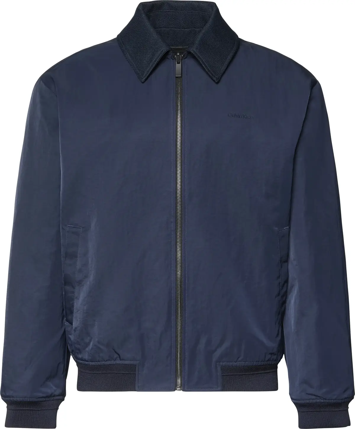 Calvin Klein LS NYLON COLLARED REVERSIBLE JKT Erkek Lacivert Mont