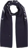 Tommy Hilfiger TH LOGO SCARF, 0GY Lacivert Kadın Eldiven-Atkı-Bere