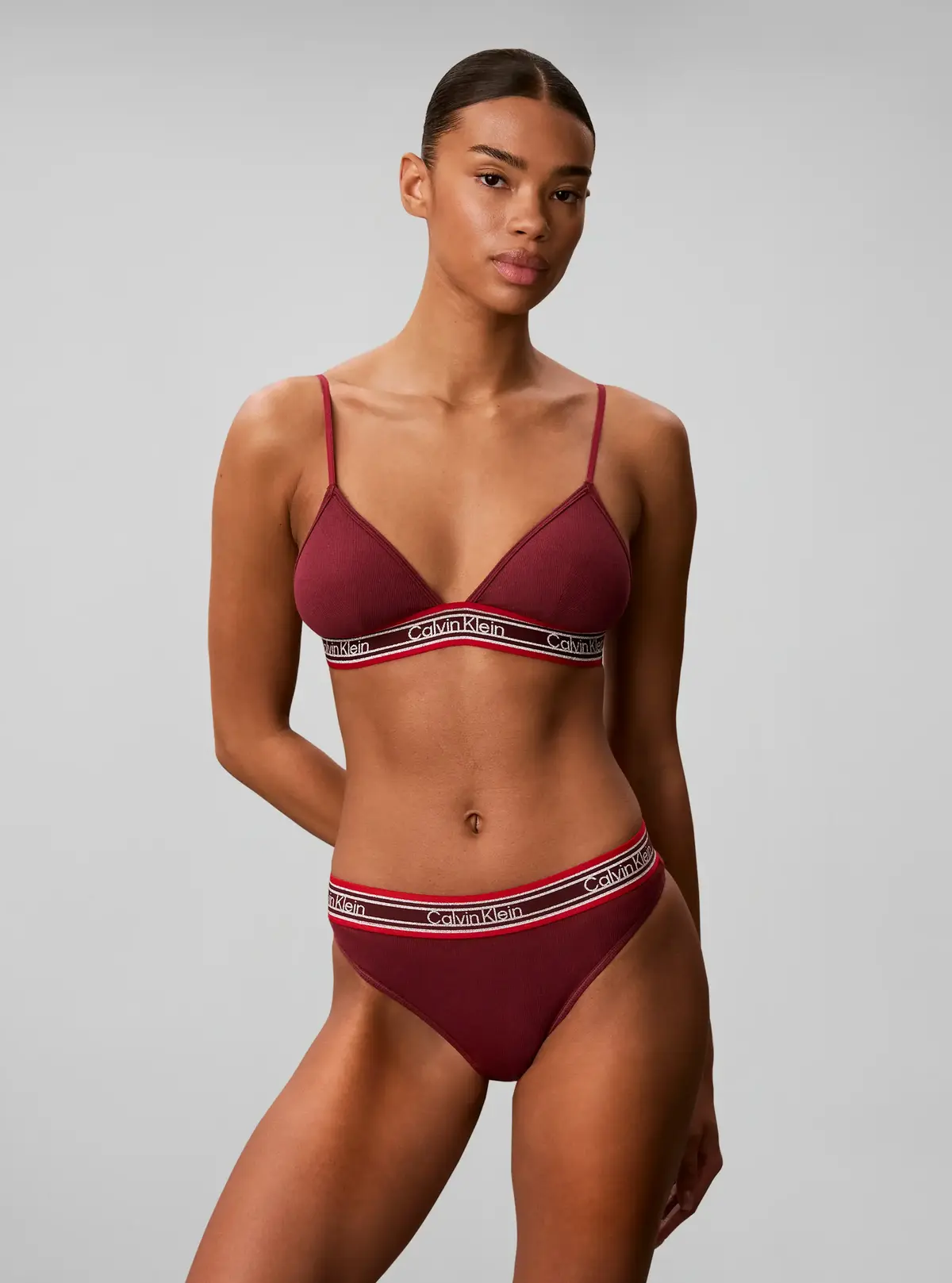 Calvin Klein THONG Bordo Tanga