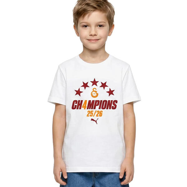 Puma GSK Winners Tee Jr Beyaz Unisex T-Shirt & Polo