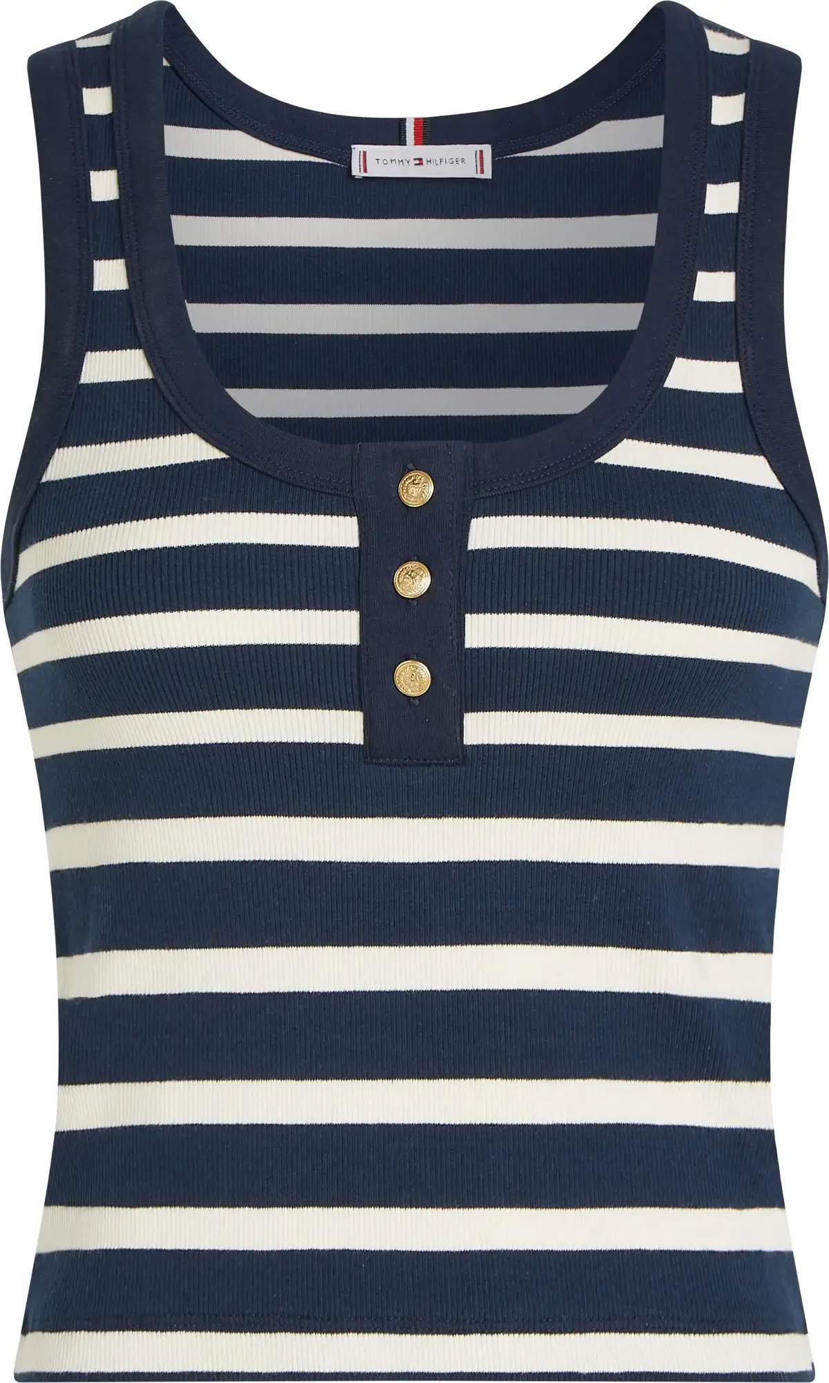 Tommy Hilfiger SLIM HENLEY GB SCOOP, 0A4 Siyah Kadın T-Shirt & Polo