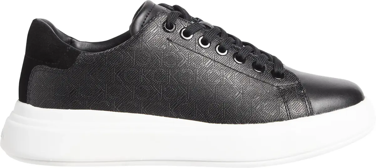Calvin Klein CUPSOLE LACE UP MONO, 0GR Siyah Kadın Spor Ayakkabı & Sneaker