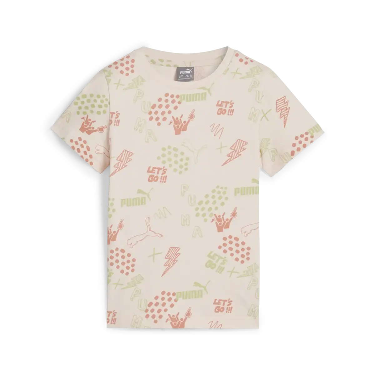 Puma ESS+ PUMA FC AOP Tee Bej Çocuk T-Shirt