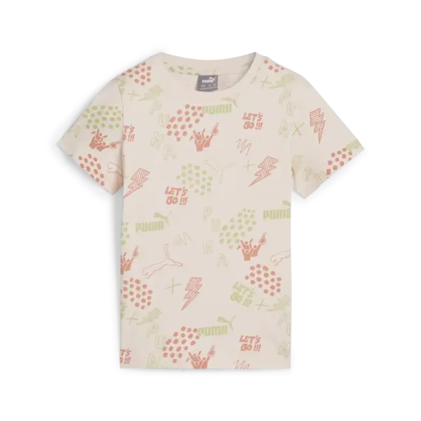 Puma ESS+ PUMA FC AOP Tee Bej Çocuk T-Shirt