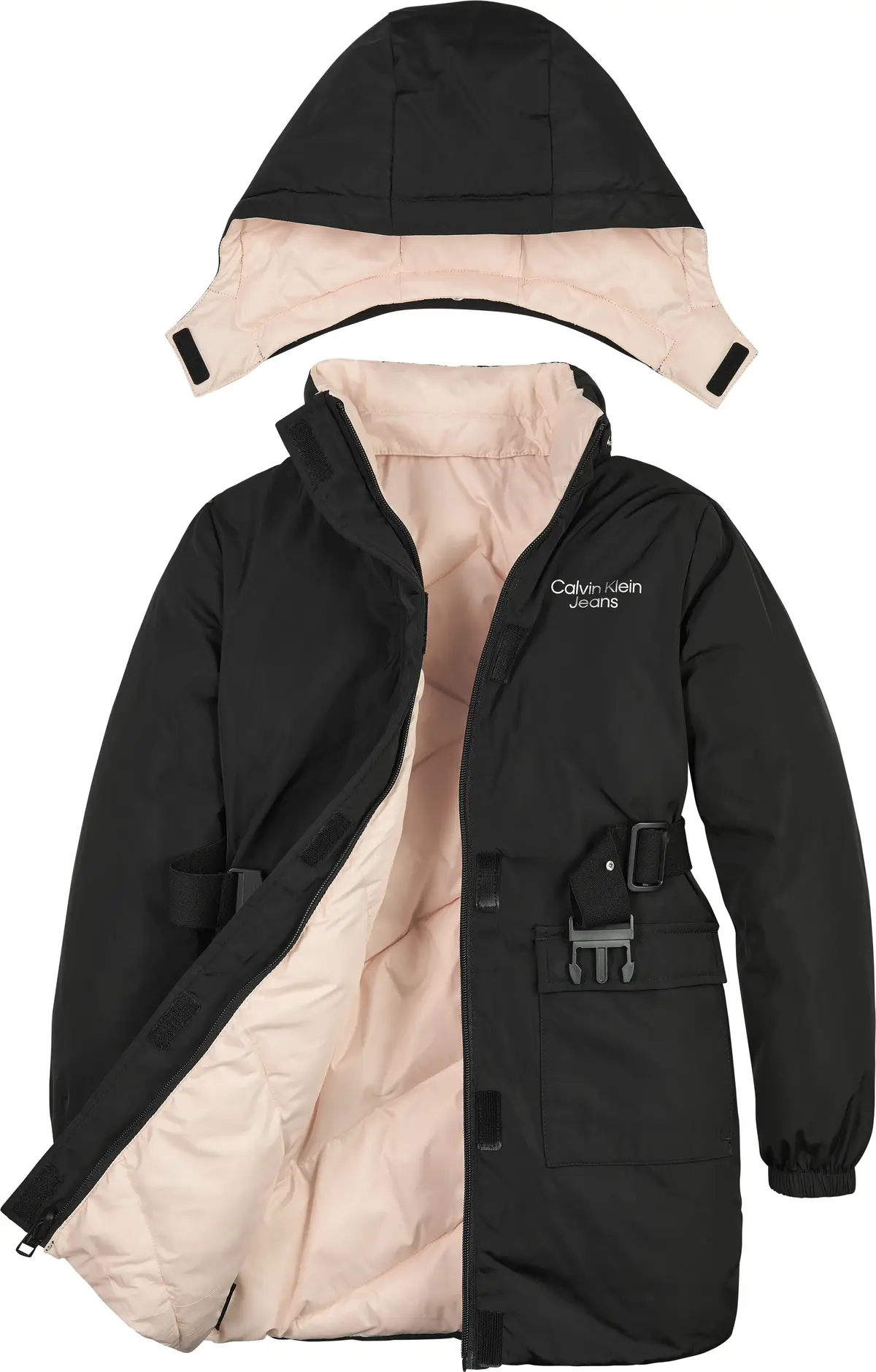 Calvin Klein REVERSIBLE PADDED LO Kadın Siyah Şişme Mont