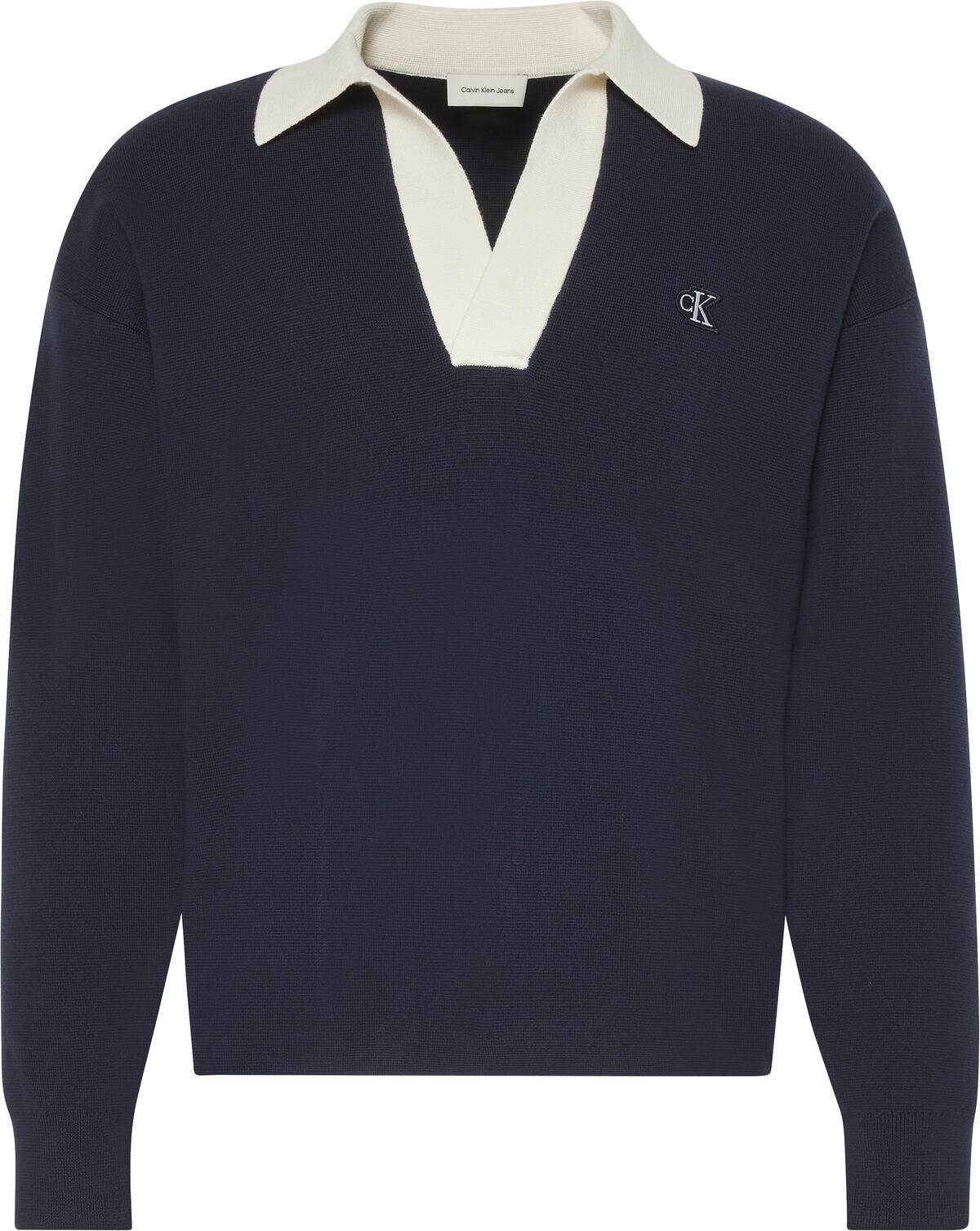 Calvin Klein LS SOLID OVERSIZED JOHNNY COLLAR Mavi Erkek Sweatshirt Calvin Klein LS SOLID OVERSIZED JOHNNY COLLAR Mavi Erkek Sweatshirt