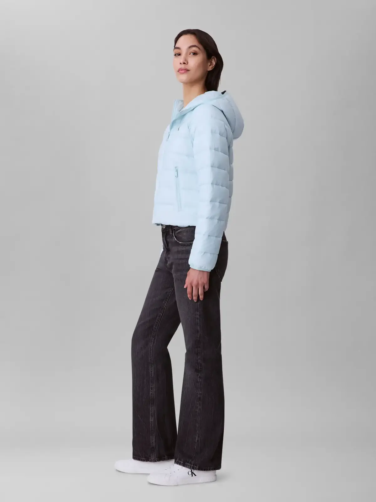 Calvin Klein LIGHTWEIGHT QUILTED, XE2 Mavi Kadın Mont