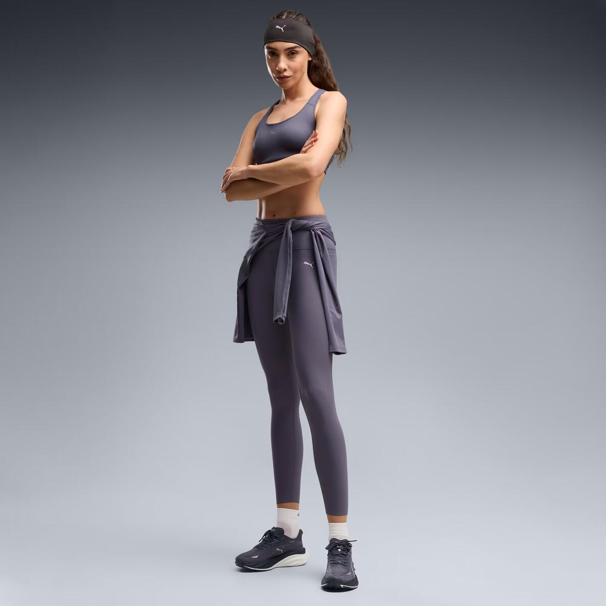 Puma 4KEEPS RUN BRA - MID Gri Kadın Sporcu Sütyeni