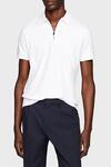 Tommy Hilfiger DC INTERLOCK ZIP SLI, YBR Beyaz Erkek T-Shirt & Polo