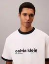 Calvin Klein SS RETRO LOGO RINGER 16S RLXD TE Bej Erkek Tişört Calvin Klein SS RETRO LOGO RINGER 16S RLXD TE Bej Erkek Tişört