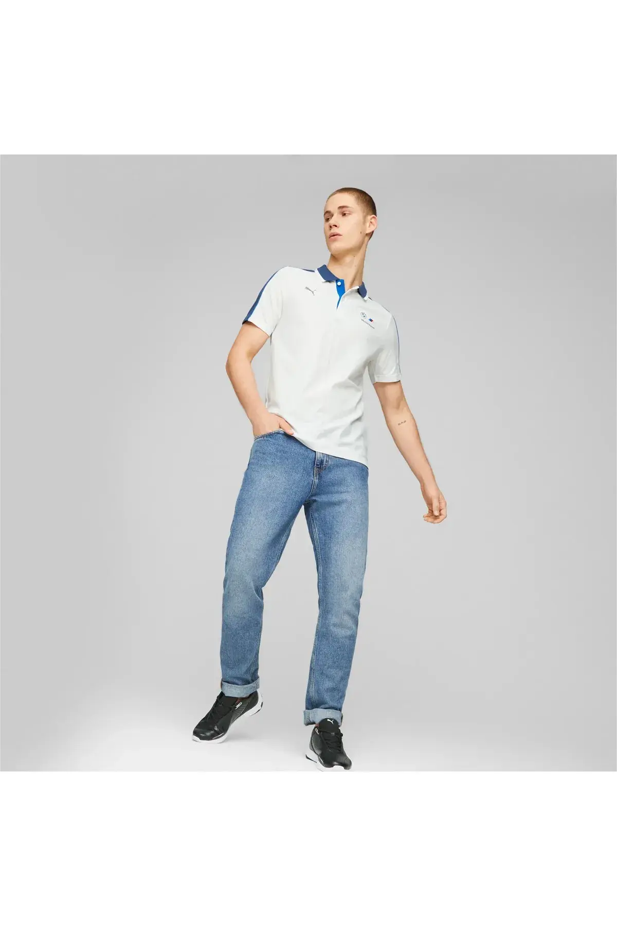 Puma BMW MMS Erkek Beyaz Polo T-Shirt