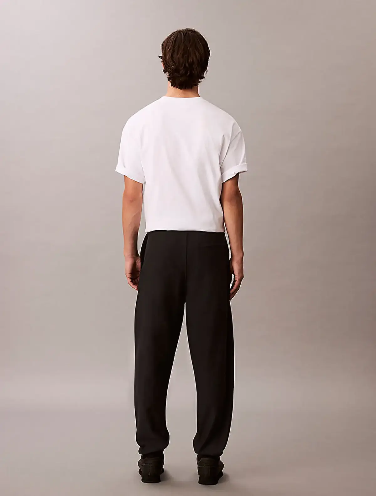 Calvin Klein PREMIUM TERRY MONOGRAM JOGGER Siyah Erkek Pantolon