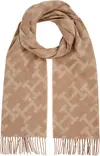 Tommy Hilfiger TH MONOGRAM SCARF Erkek Kahverengi Atkı