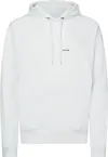 Calvin Klein TRIPLE LOGO FLOCK CO Erkek Beyaz Hoodie
