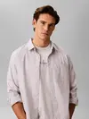 Calvin Klein SS 30S MICRO MONOLOGO Gri Erkek Tişört