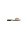 Calvin Klein ROUND FLAT SNDL LTH Kahverengi Kadın Deri Terlik