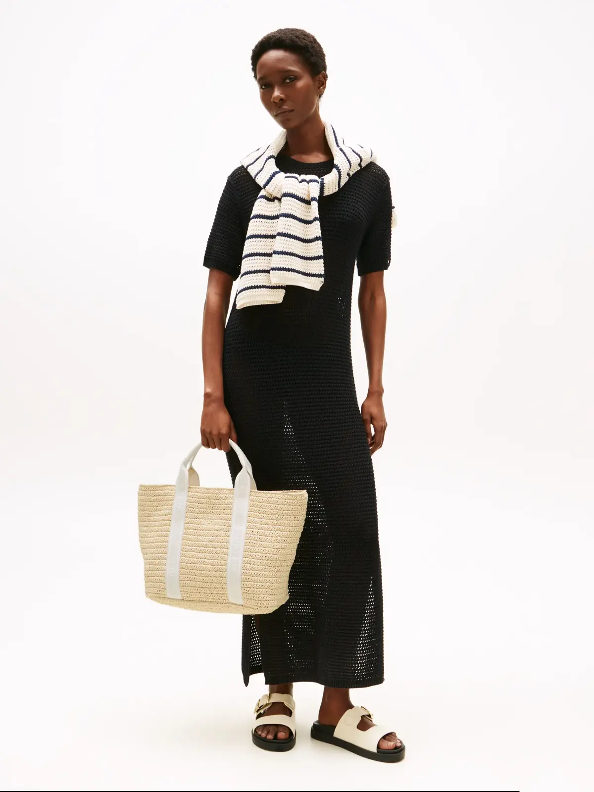 Tommy Hilfiger TH SPRING LOGO TOTE, AA8 Krem Kadın Çanta & Cüzdan