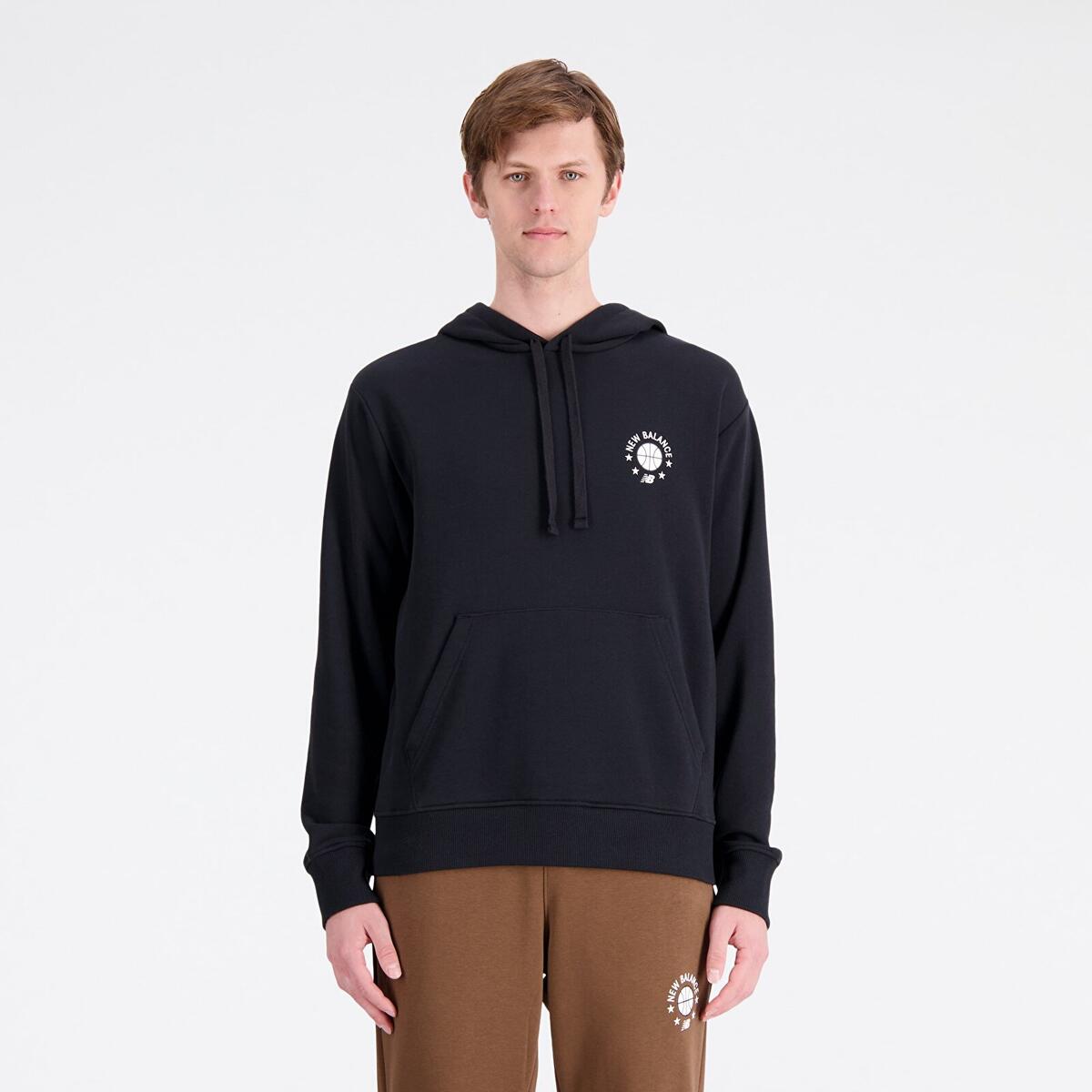 New Balance MNH1411 Erkek Siyah Sweatshirt