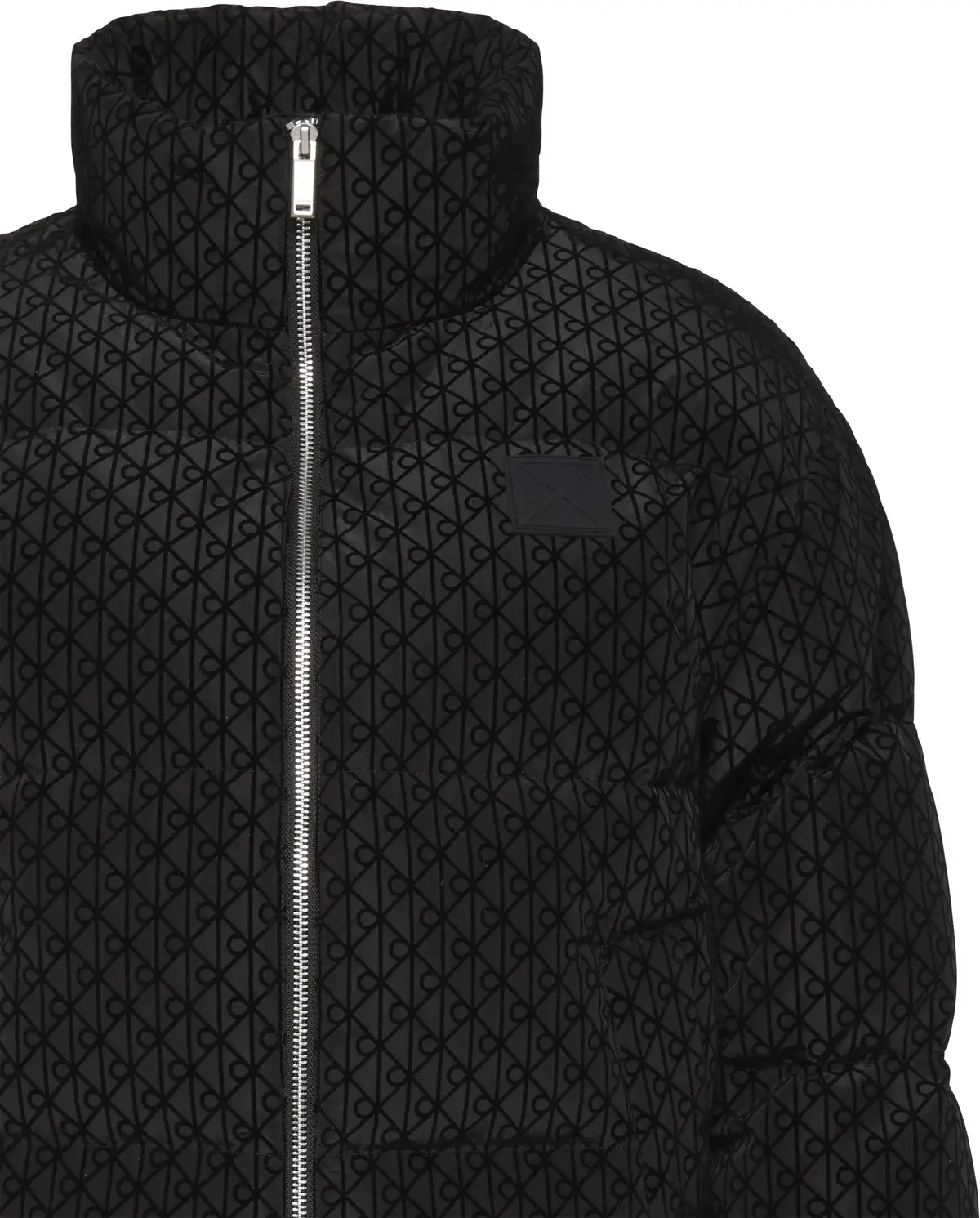 Calvin Klein AOP MID WEIGHT DOWN PUFFER JACKE Kadın Siyah Mont