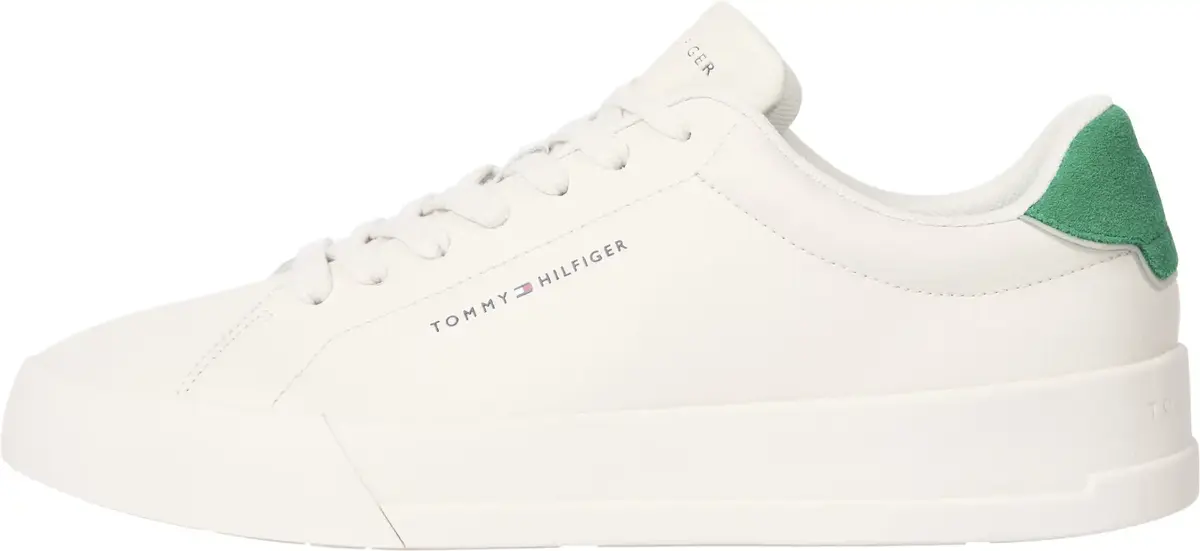 Tommy Hilfiger TH COURT LTH DETAIL, AF3 Krem Erkek Spor Ayakkabı & Sneaker