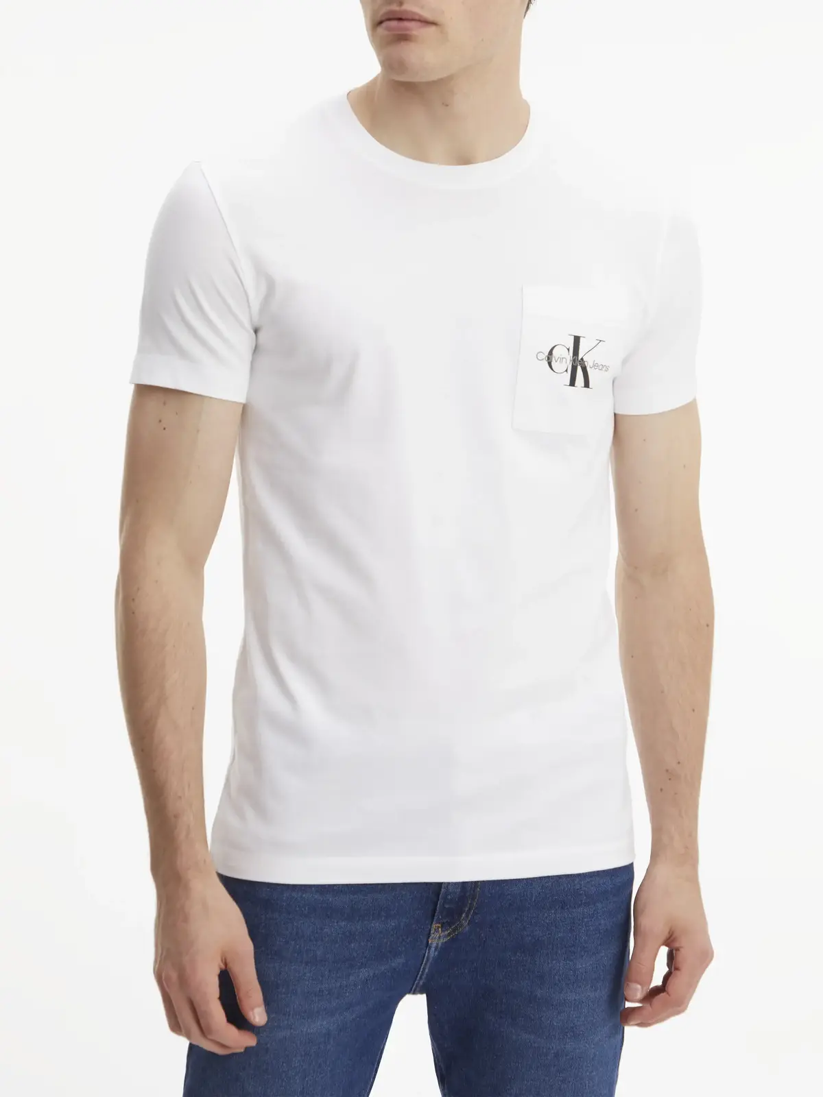 Calvin Klein Beyaz Erkek T-Shirt & Polo