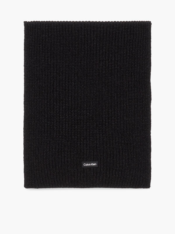 Calvin Klein DADDY WOOL KNIT SCAR Erkek Siyah Atkı