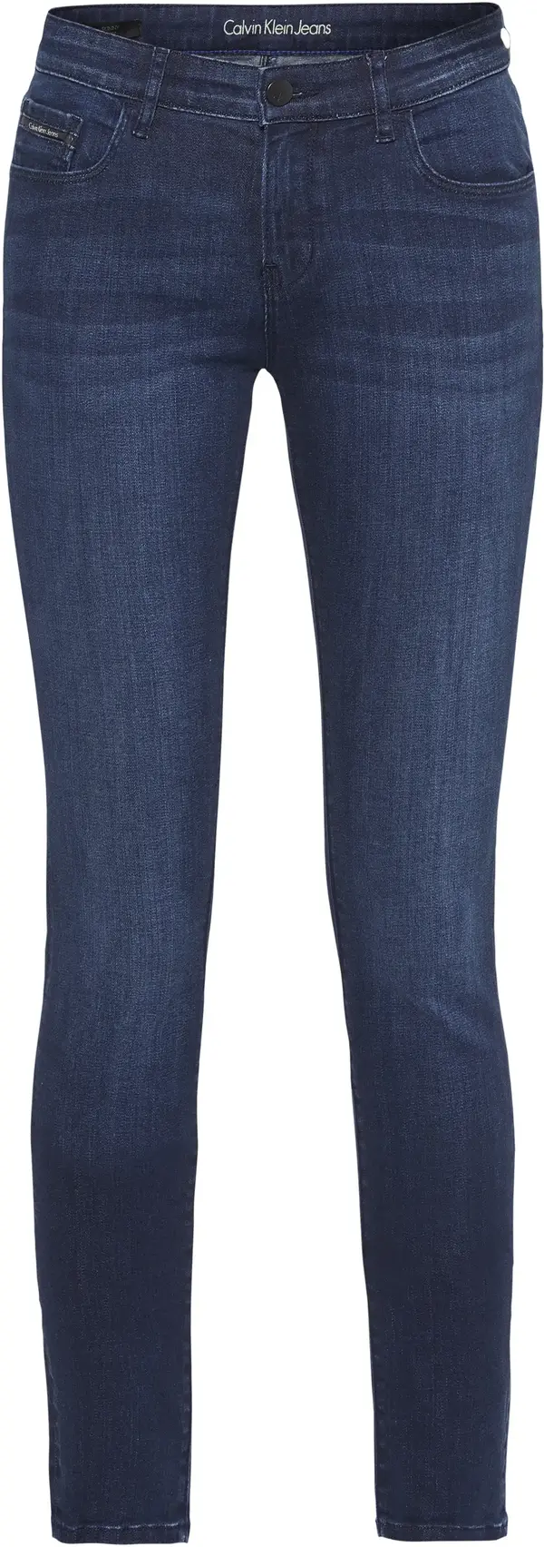 Calvin Klein Mid Rise Skinny Kadın Mavi Kot Pantolon