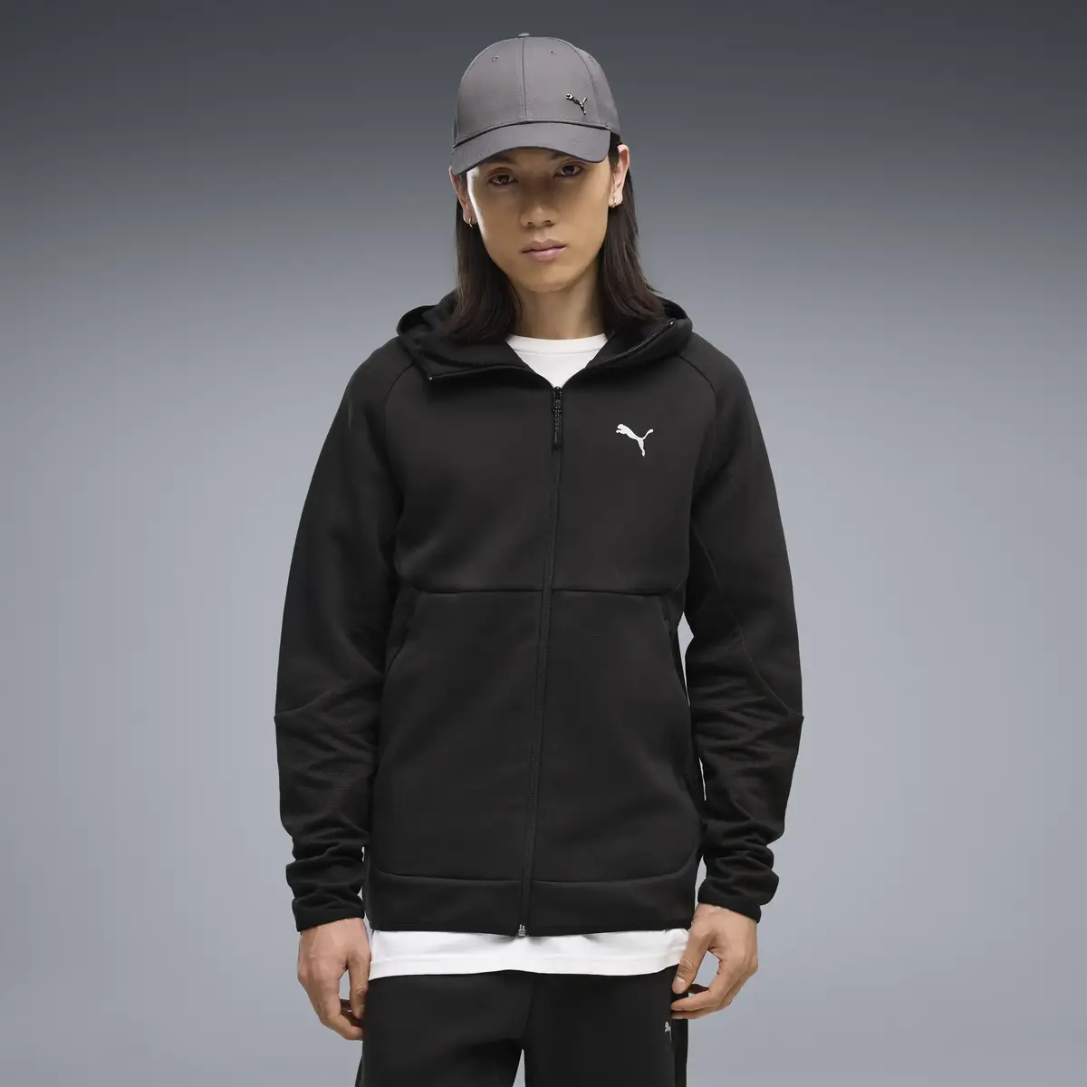 PUMA PUMATECH Full-Zip Hoodie Siyah Erkek Sweatshirt