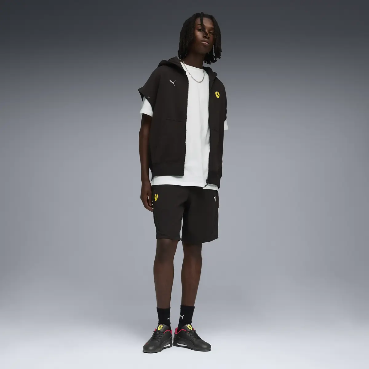 Puma Ferrari PM1 Sweat Shorts Siyah Erkek Şort