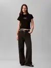 Calvin Klein SS SLIM FIT BABY MON, UB1 Siyah Kadın T-Shirt