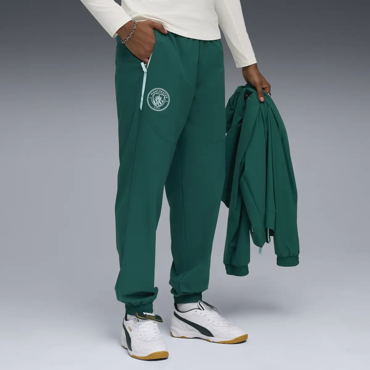 PUMA MCFC PUMATECH Woven Pants Yeşil Erkek Eşofman Altı