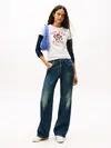 Tommy Hilfiger TJW SLIM IDAHO NOVEL Beyaz Kadın T-Shirt