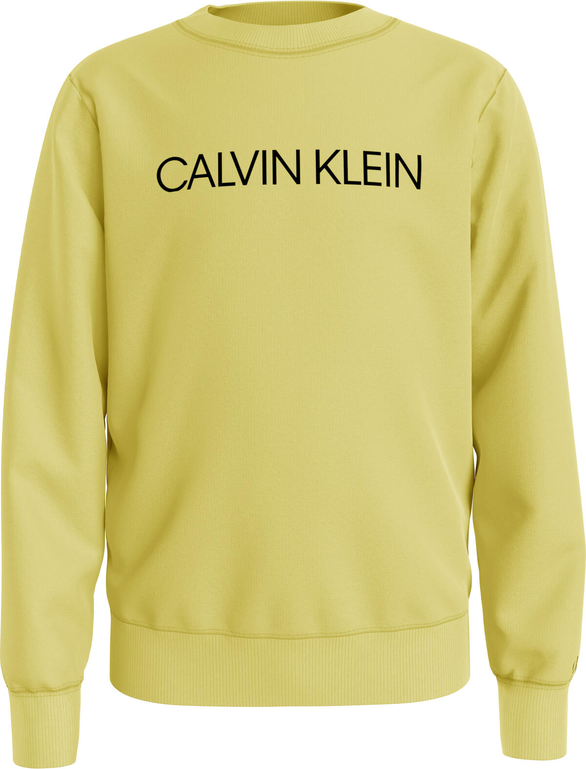 Calvin Klein INSTITUTIONAL LOGO S Erkek Sarı Sweatshirt