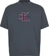 Calvin Klein SS 16S TRICOLOR MONOLOGO GRAPHIC Erkek Gece Mavi T-Shirt