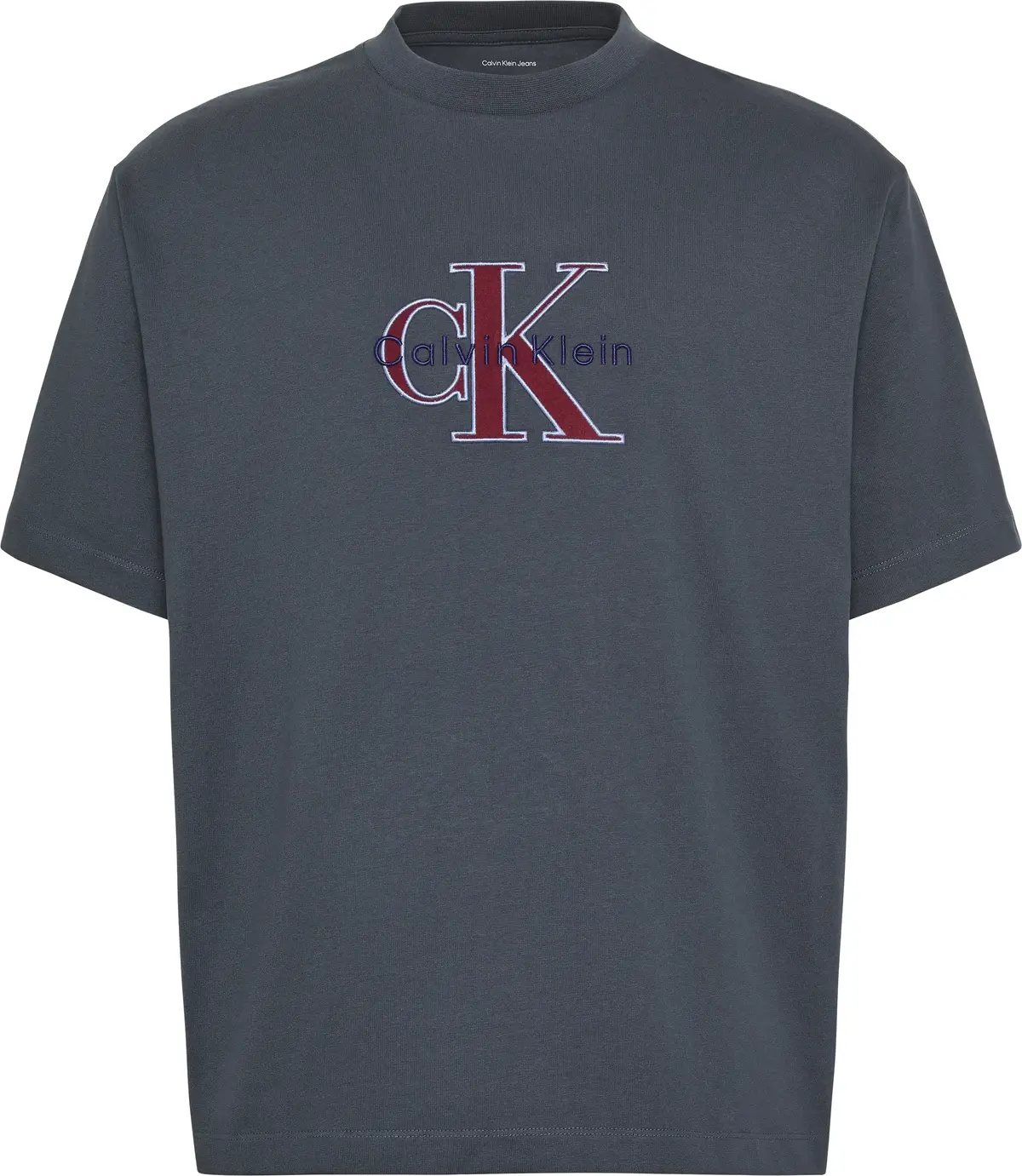 Calvin Klein SS 16S TRICOLOR MONOLOGO GRAPHIC Erkek Gece Mavi T-Shirt