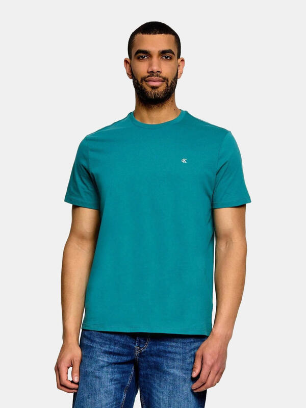 Calvin Klein SS CLASSIC MONOGRAM, 8ZU Mavi Erkek T-Shirt
