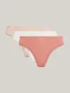 Tommy Hilfiger 3P THONG Kadın Pembe Tanga Set