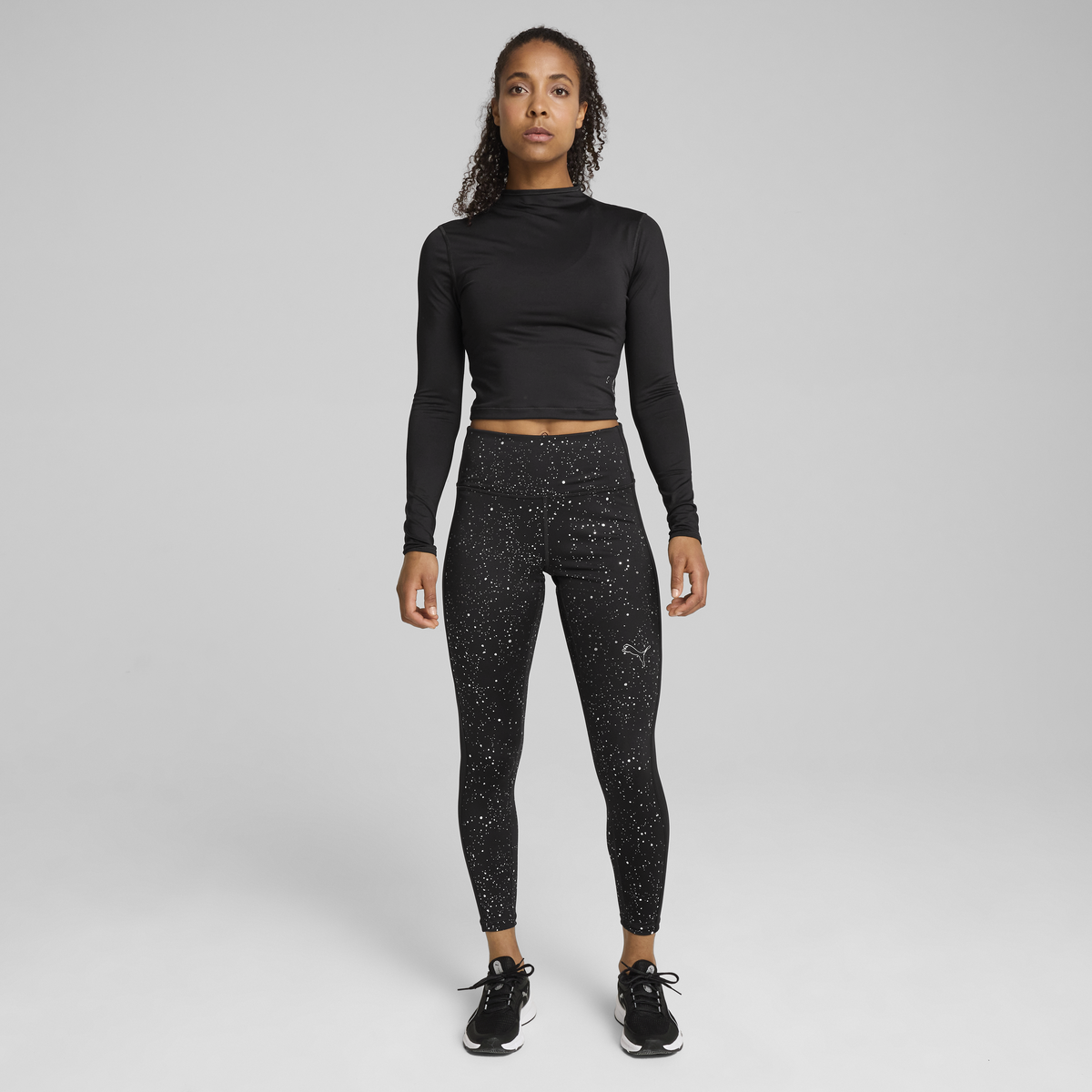 Puma INTERGALACTIC LS TOP Siyah Kadın Sweatshirt