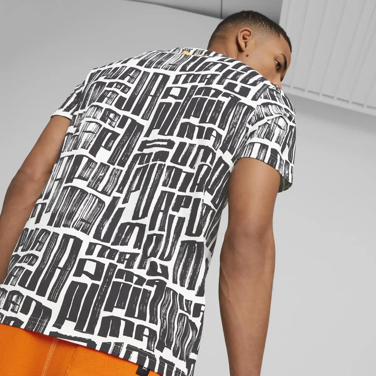Puma Hoops Aop Tee Beyaz Erkek T-shirt
