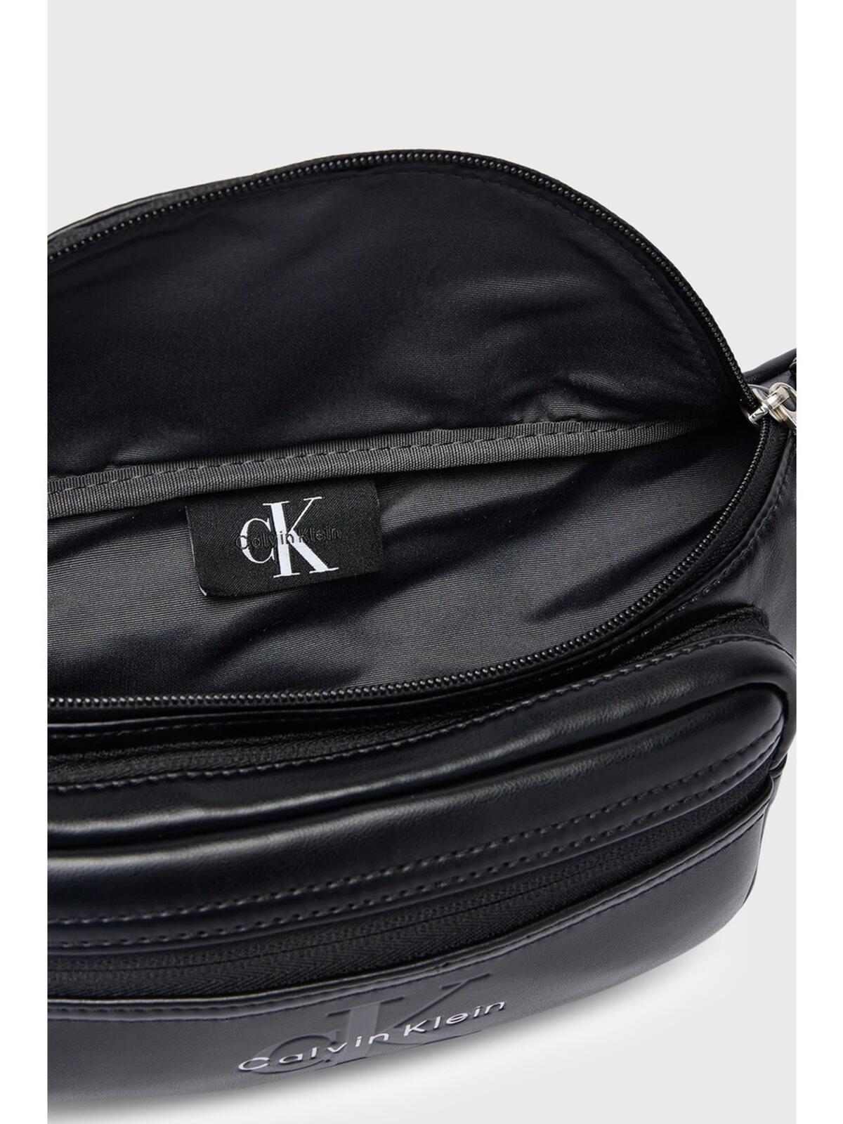 Calvin Klein BOLD LOGO WEBBING WA, UB1 Siyah Erkek Çanta