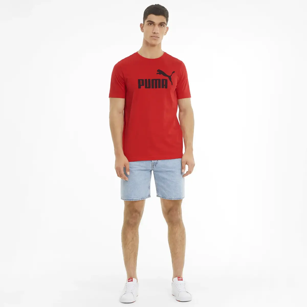 Puma ESS Logo Tee Kırmızı Erkek T-Shirt & Polo