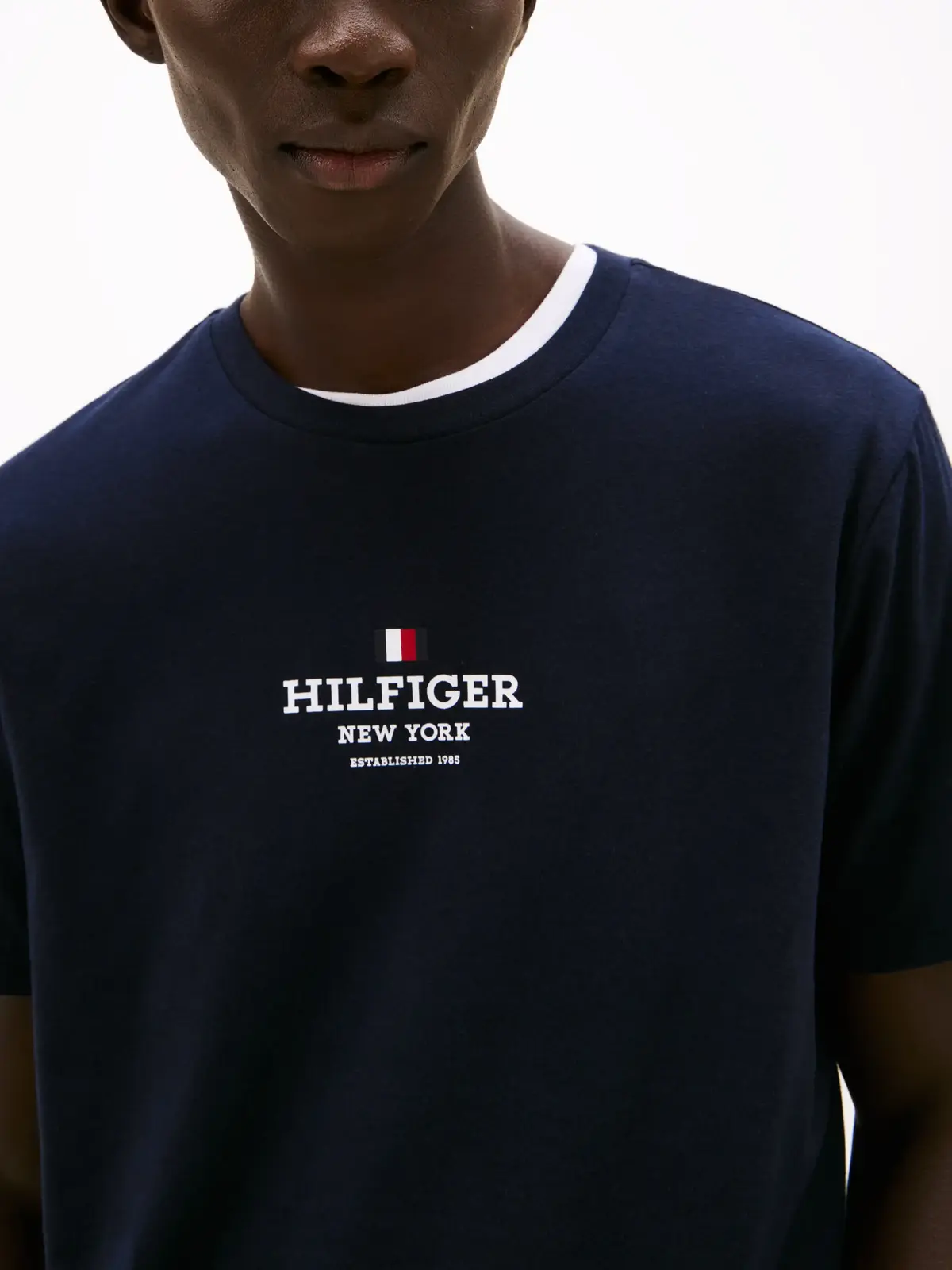Tommy Hilfiger RWB HILFIGER TEE Erkek Siyah T-Shirt